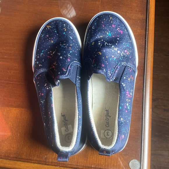 Cat & Jack Blue Sariah Sneakers, Girls size 3. - Picture 3 of 6